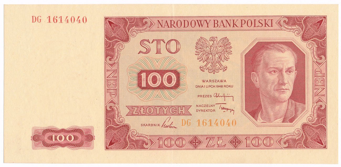 Banknot. 100 złotych 1944 seria DG